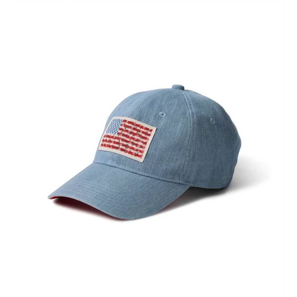 NEW RIFLE PAPER CO. unisex americana baseball cap in denim